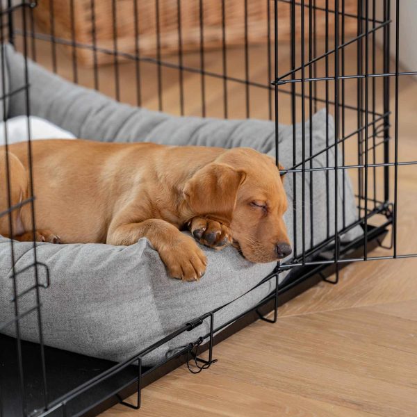 Cosy & Calming Puppy Crate Bed With Removable Covers In Inchmurrin Ground by Lords & Labradors For Sale