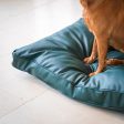 Dog Cushion With Removable Cover in Rhino Tough Forest Faux Leather by Lords & Labradors on Sale