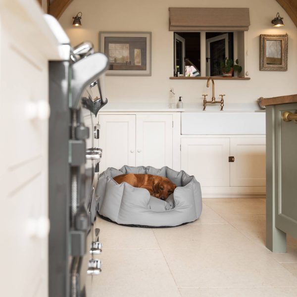 High Wall Bed With Removable Covers in Rhino Tough Granite Faux Leather by Lords & Labradors Online now