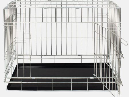 Imperfect Deluxe Dog Crate in Silver by Lords & Labradors For Sale