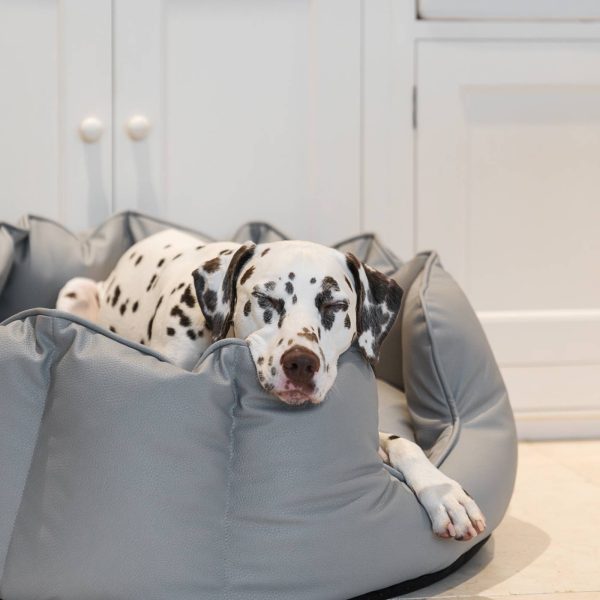 High Wall Bed With Removable Covers in Rhino Tough Granite Faux Leather by Lords & Labradors Online now