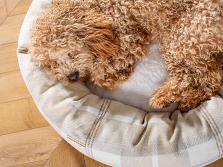 Donut Bed With Removable Covers in Balmoral Natural Tweed by Lords & Labradors on Sale