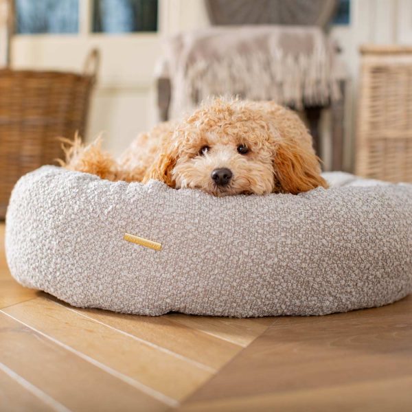 Donut Bed With Removable Covers in Mink Bouclé by Lords & Labradors Online now