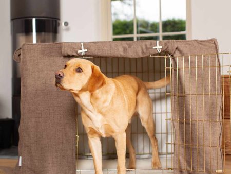 Dog Crate Cover In Inchmurrin Umber by Lords & Labradors For Sale