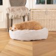 Donut Bed With Removable Covers in Light Grey Essentials Plush by Lords & Labradors Supply