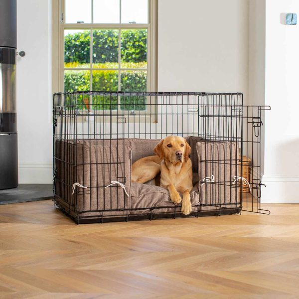 Dog Crate Bumper in Inchmurrin Umber by Lords & Labradors on Sale