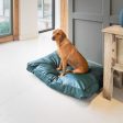 Dog Cushion With Removable Cover in Rhino Tough Forest Faux Leather by Lords & Labradors on Sale