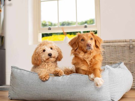 Box Bed With Removable Covers In Inchmurrin Iceberg by Lords & Labradors Online