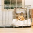 Cosy & Calming Puppy Crate Bed With Removable Covers in Calming Anti-Anxiety Cream Faux Fur by Lords & Labradors Online Hot Sale