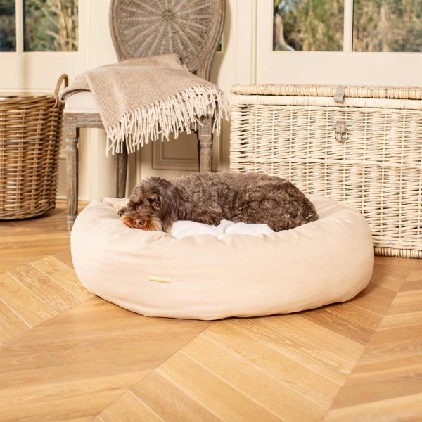 Donut Bed With Removable Covers in Savanna Oatmeal by Lords & Labradors Online now