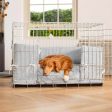 Dog Crate with Cushion & Bumper in Inchmurrin Iceberg by Lords & Labradors Supply